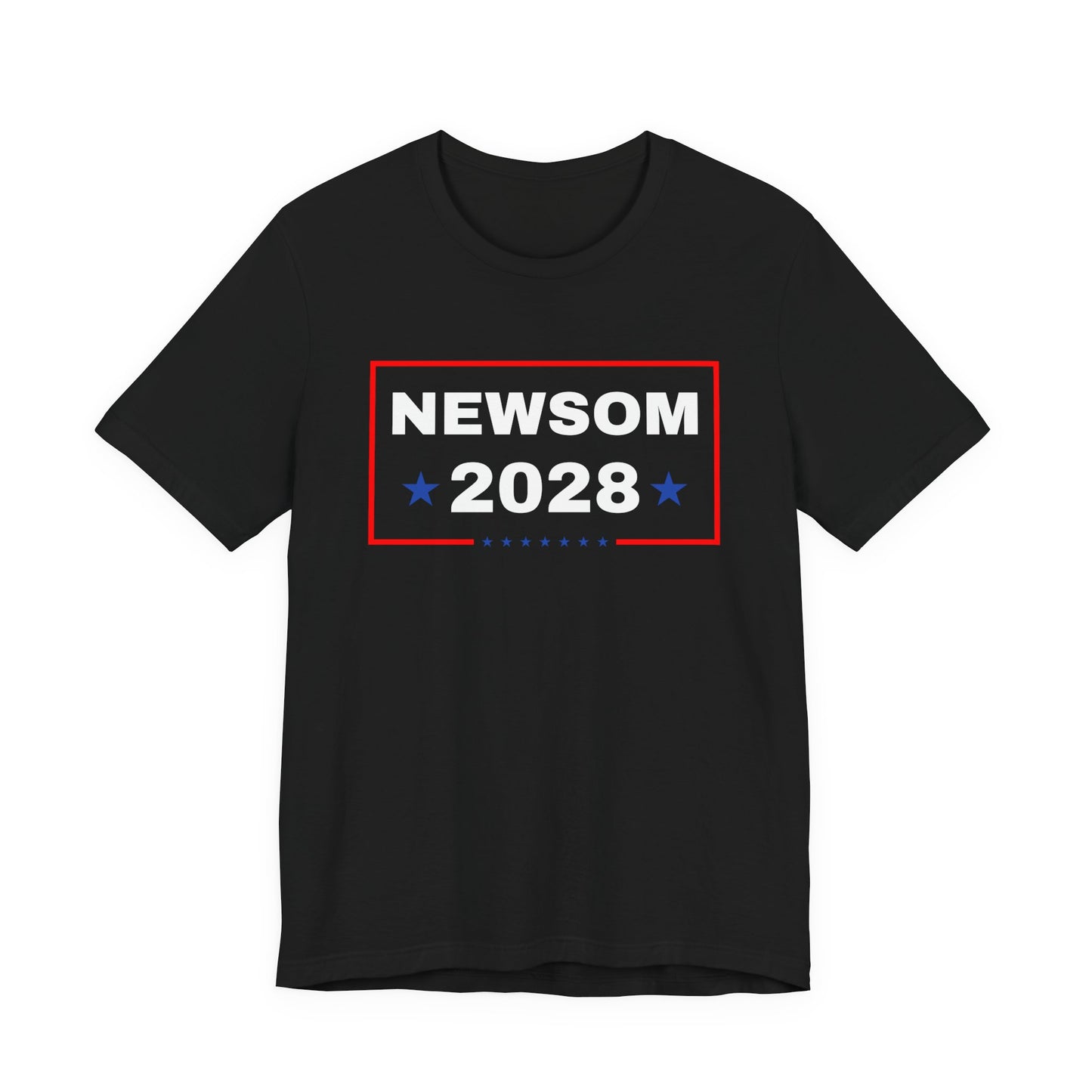 Newsom 2028 T-shirt, Gavin Newsom for President Tee, Anti-Trump Graphic Tee, Unisex Jersey Short Sleeve Tee White Shirt